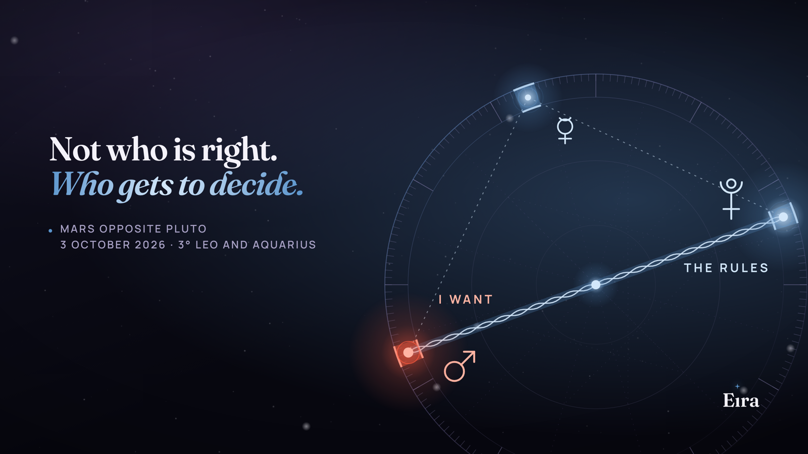 Mars Opposite Pluto, 3 October: Who Gets to Decide