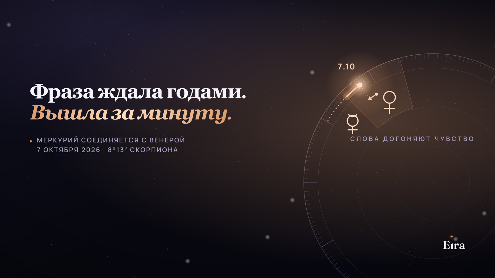 Соединение Меркурия и Венеры 2026: слова для чувств