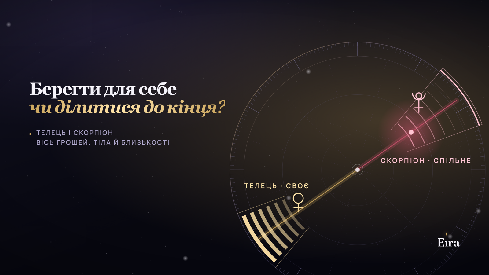 Телець і Скорпіон: вісь грошей, тіла й близькості